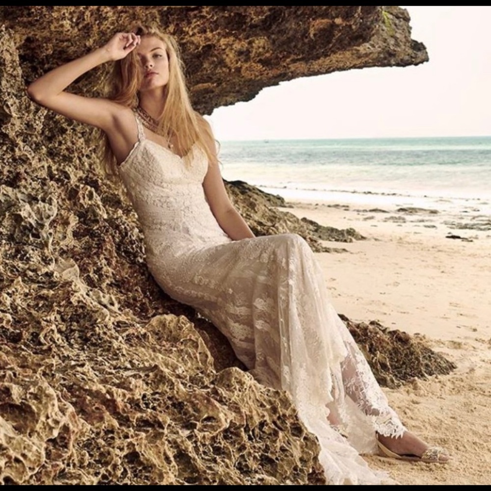 BHLDN J'adore Whispers & Echoes Wedding Gown Sz 12